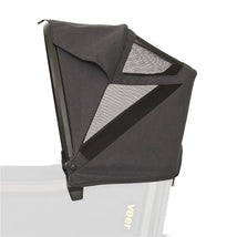 Retractable canopy in dark gray fabric designed for Veer All-Terrain Cruiser, featuring mesh panels for ventilation.