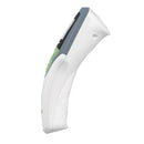 Infrared thermometer with a sleek design, featuring a display screen and simple controls, offering a 1-second readout.