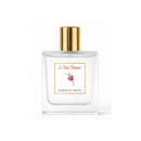 Vulli Le Petit Prince Rosée Du Matin 50 ml fragrance spray with a transparent glass bottle and gold cap, featuring floral artwork.