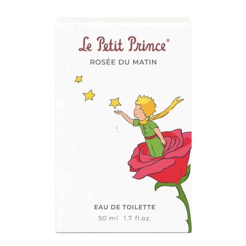 Vulli Le Petit Prince Rosée du Matin 50 ml fragrance spray box featuring a young prince character reaching for stars and a rose.