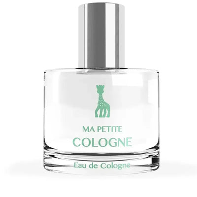 Vulli Sophie La Girafe Ma Petite Cologne 50 ml bottle featuring a giraffe logo and text in green.