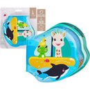 Bath book by Vullie featuring colorful aquatic animals and characters, waterproof design for children ages 4 months and up.