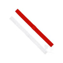 Two elastic baby headbands in red and white, designed for girls, from the brand Wee Ones.