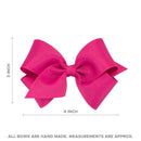 Wee Ones - Baby Girls' Grosgrain Scalloped Edge Hair Bowtie on a Elastic Band Light Pink Image 3