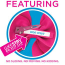 Red grosgrain hair bow by Wee Ones featuring a no-slip clip, ensuring it stays securely in place.