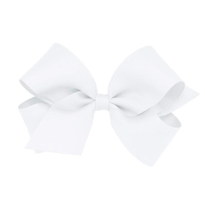 Wee Ones - Girls' Plain Wrap Classic Grosgrain Hair Bows on a WeeStay No-Slip Hair Clip Image 1