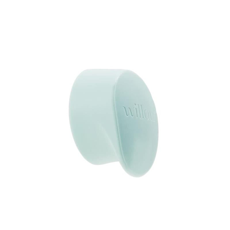 Duckbill valve from Willow in light teal color, designed for use with Go Containers.