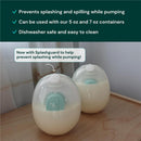Willow Go Container Kit accessory, 5oz, features a Splashguard to prevent splashing while pumping, with two containers visible.