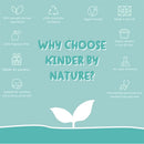 Plant-based baby wipes features: 99% natural ingredients, recyclable packaging, vegan, suitable for sensitive skin.