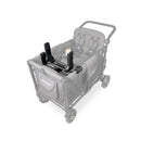 Cybex/Nuna/Maxi-Cosi car seat adapter for Wonderfold W4 Series stroller, featuring a black frame and secure attachments.