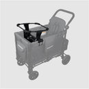 Wonderfold W4 Series Car Seat Adapter compatible with Cybex, Nuna, and Maxi-Cosi, mounted on a stroller frame.