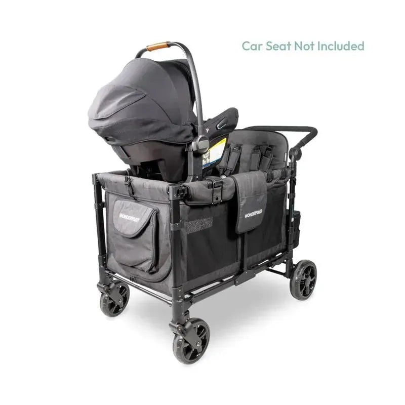 Wonderfold W4 Series Car Seat Adapter designed for strollers, featuring a secure car seat mount (car seat not included).