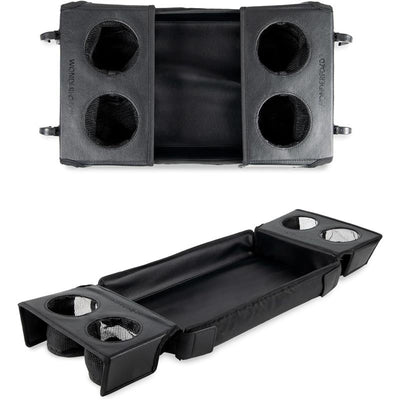 Wonderfold Flex Snack Tray for W1/W2, featuring two cup holders and a flat surface, designed for snacks and drinks.