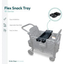 Flex Snack Tray for Wonderfold W-Series stroller, featuring adjustable side walls and cup holders, easy to install and clean.