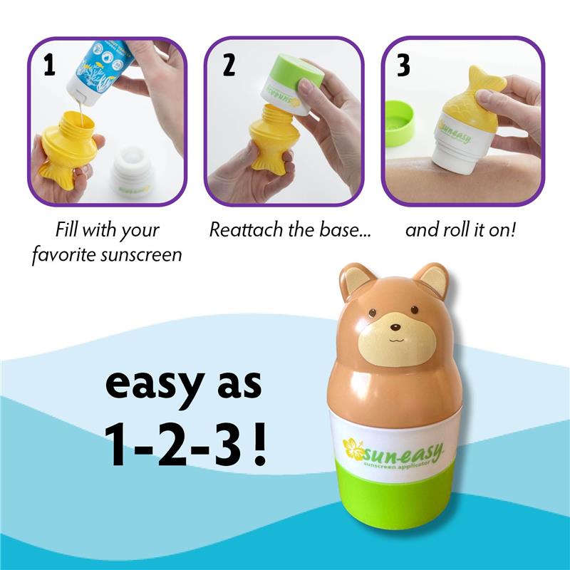 Yaya Organics - Sun-Easy Sunscreen Applicator Teddy Bear Pink Image 4