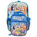 Zoofy Bluey 17 licensed character backpack and insulated lunch bag set featuring Bluey and Bingo characters.