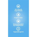 Label highlighting benefits of Baby Jolie shampoo and conditioner: all-natural, cruelty-free, pediatrician-recommended, hypoallergenic.