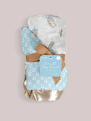 Reversible Baby Blanket, Howdy Partner Blue Image 1