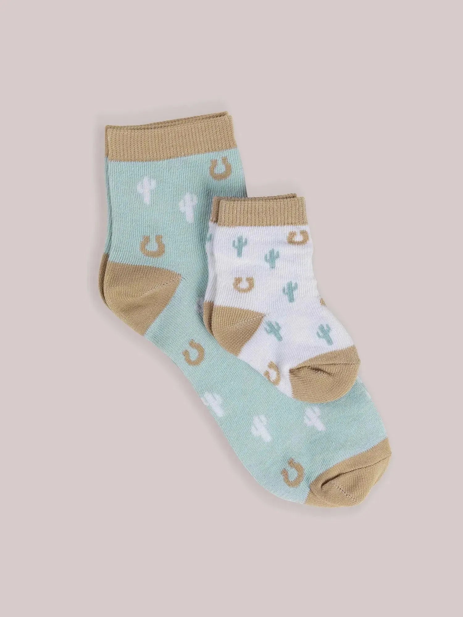 Mama & Me Socks, Howdy Partner Blue Image 2